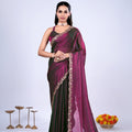 Kriti Stylish Saree Wine colour with Cutdana Work