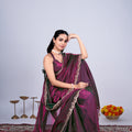 Kriti Stylish Saree Wine colour with Cutdana Work