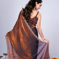 Kriti Stylish Saree Brown colour with Cutdana Work