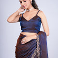 Kriti Stylish Saree Brown colour with Cutdana Work