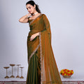 Kriti Stylish Saree Wine colour with Cutdana Work