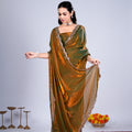 Kriti Stylish Saree Wine colour with Cutdana Work