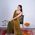 Kriti Stylish Saree Wine colour with Cutdana Work