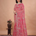Premium Silk Saree with Heavy Floral Cutdana Work (Saheba)