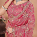 Premium Silk Saree with Heavy Floral Cutdana Work (Saheba)