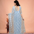 Tamannaah Sky Blue Net Saree With Cutdana work
