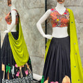 Black navratri chaniya choli | Black and green  lehenga cholis for Navratri 2024