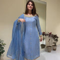 Sky Blue Designer Gown