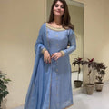 Sky Blue Designer Gown