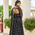 Black Designer Lehenga Choli | Black Colored  Heavy Faux Georgette Embroidery Work Lehenga Choli