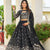 Black Designer Lehenga Choli | Black Colored  Heavy Faux Georgette Embroidery Work Lehenga Choli