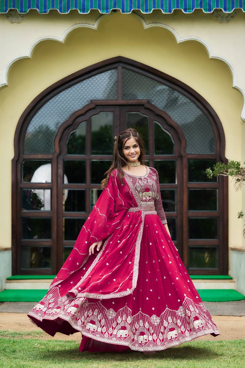 Pink Lehenga Choli | Designer Pink Lehenga Choli