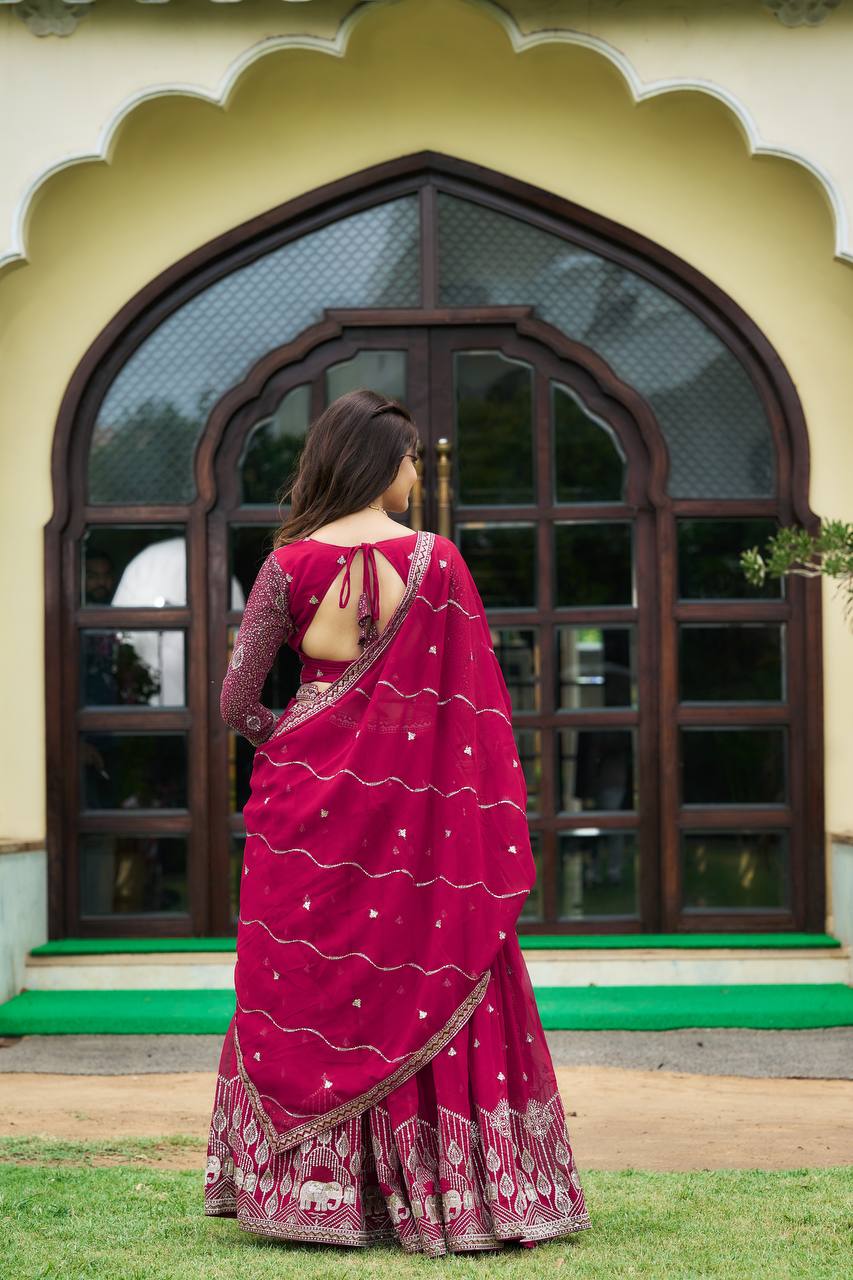 Pink Lehenga Choli | Designer Pink Lehenga Choli