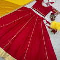 Navratri Special | Red and yellow Lehenga Choli |  Embroidery Sequence Work and thread work