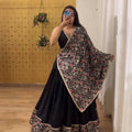 Black navratri chaniya choli | black lehenga cholis for Navratri | Digital Print And Sequence Work