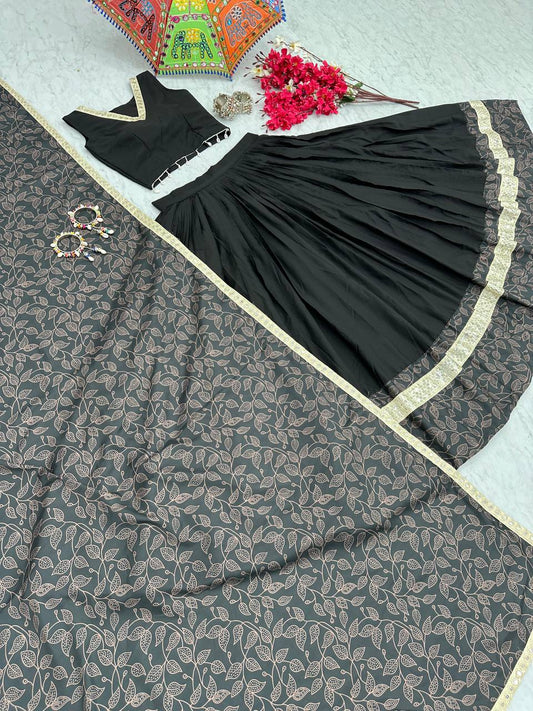 Black navratri chaniya choli | black lehenga cholis for Navratri