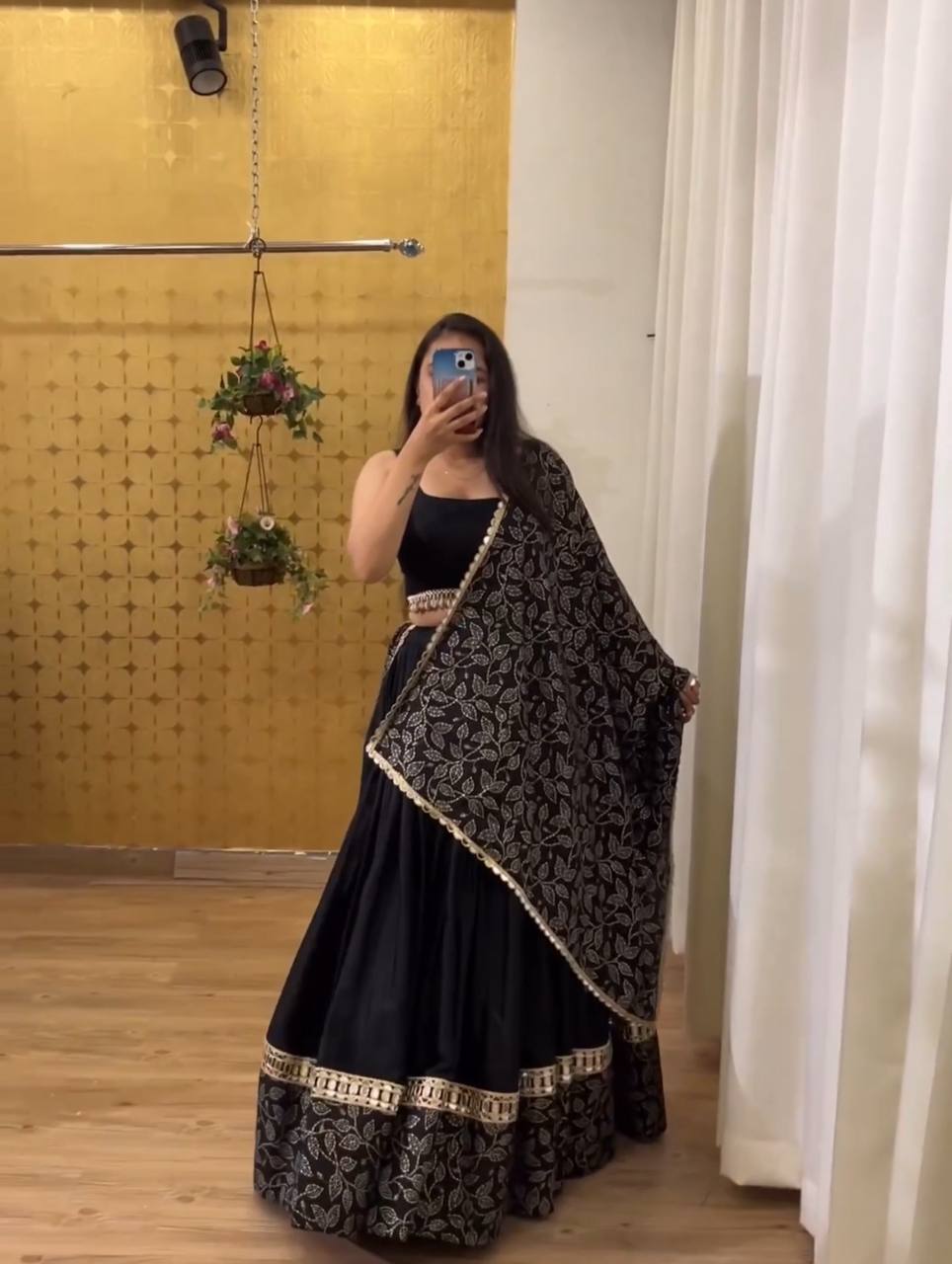 Black navratri chaniya choli | black lehenga cholis for Navratri