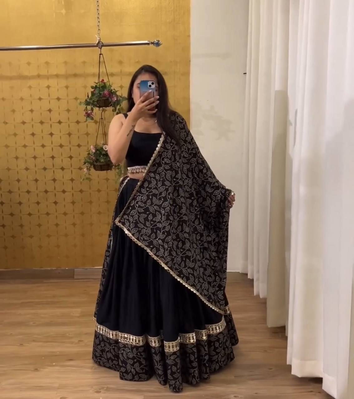 Black navratri chaniya choli | black lehenga cholis for Navratri