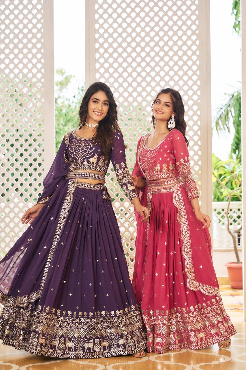 Pink Lehenga Choli - Buy Designer Lehengas Wedding Party Wear Lehengas Bridal Lehengas Gowns Red Lehengas Silk Lehengas