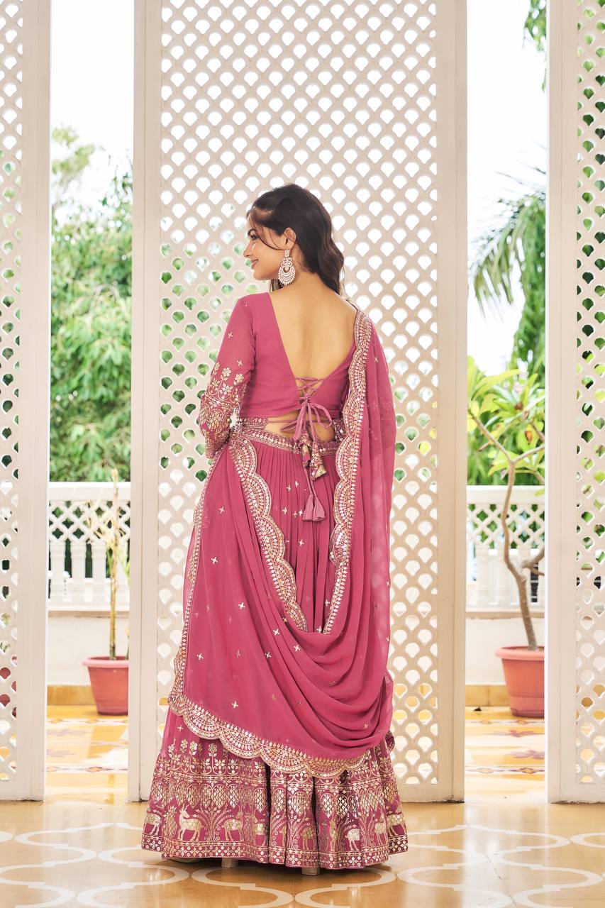 Pink Lehenga Choli - Buy Designer Lehengas Wedding Party Wear Lehengas Bridal Lehengas Gowns Red Lehengas Silk Lehengas