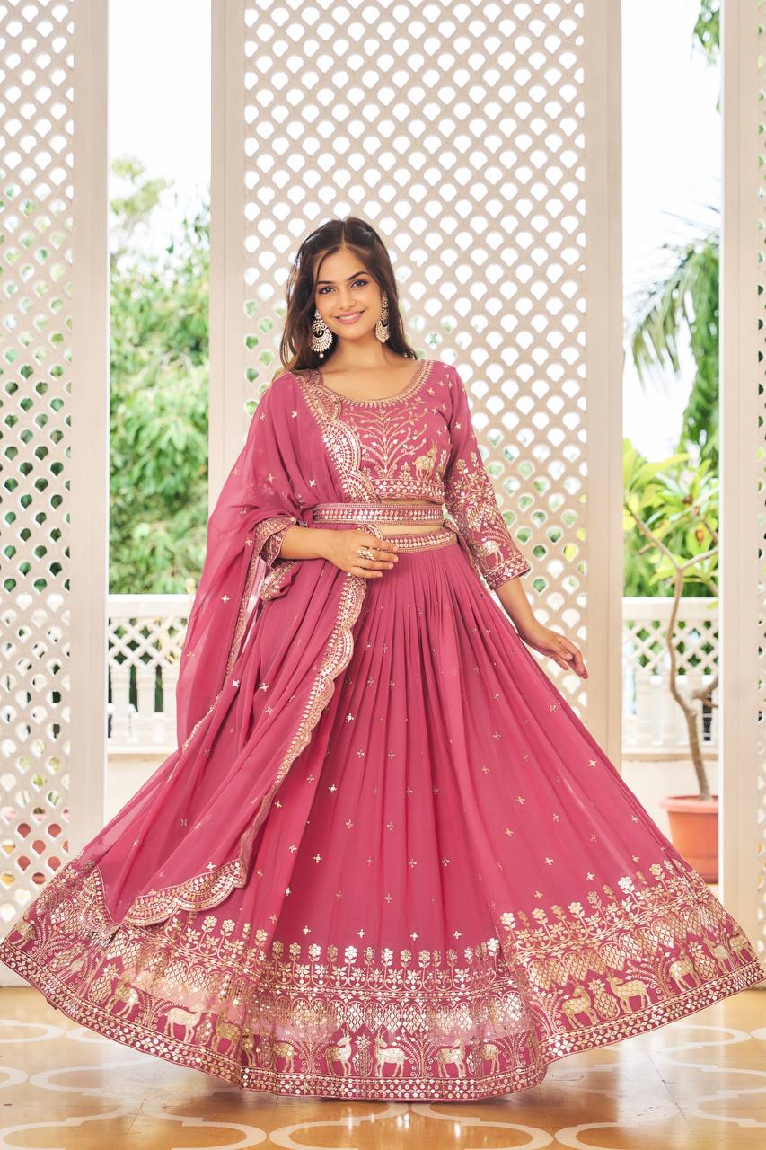 Pink Lehenga Choli - Buy Designer Lehengas Wedding Party Wear Lehengas Bridal Lehengas Gowns Red Lehengas Silk Lehengas