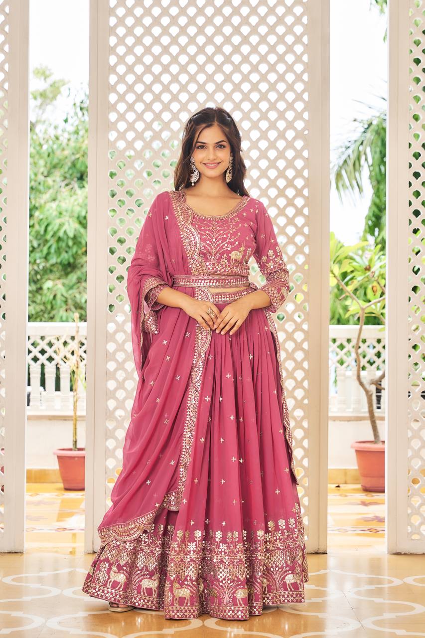 Pink Lehenga Choli - Buy Designer Lehengas Wedding Party Wear Lehengas Bridal Lehengas Gowns Red Lehengas Silk Lehengas